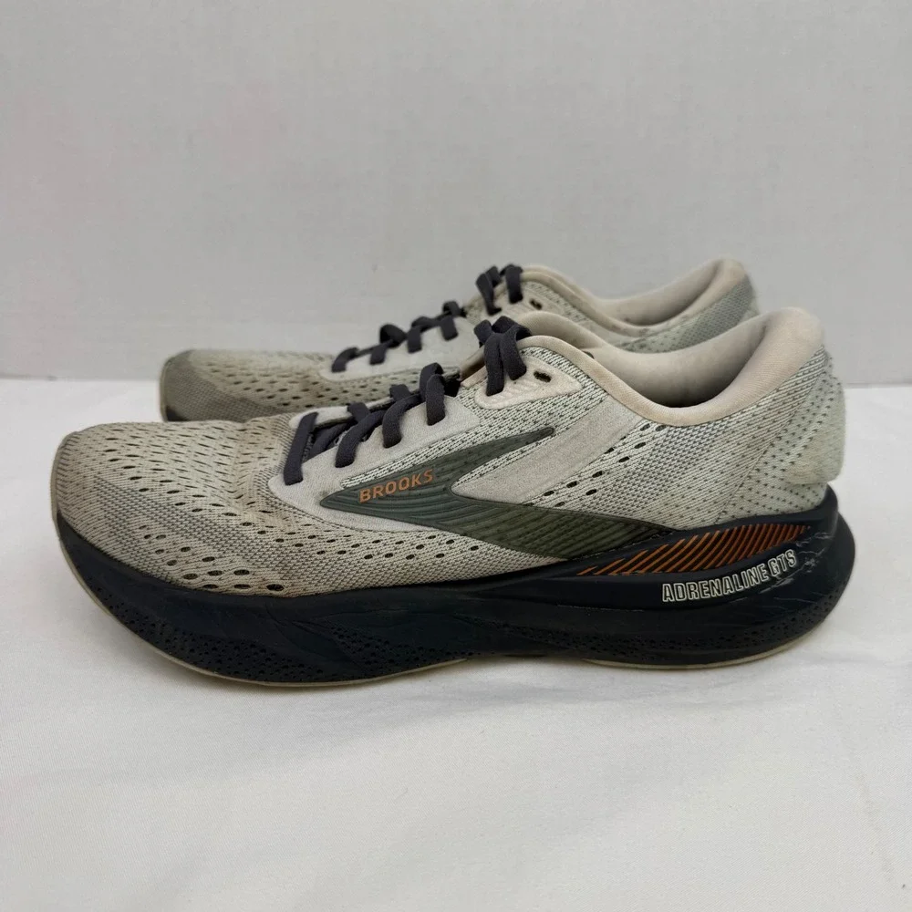 Brooks Adrenaline GTS 24 Mens 8.5 Grey Black Road Running Shoes 1204261B030